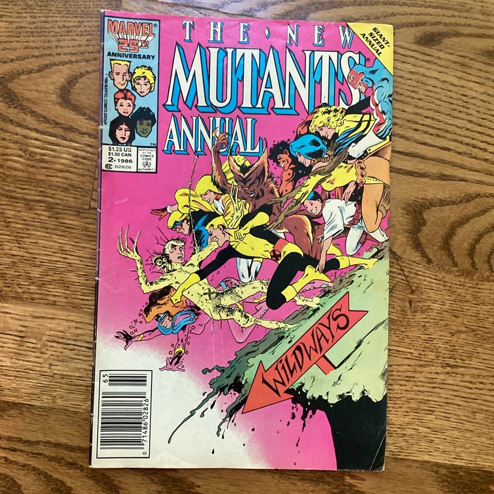 Vintage Marvel Comic The New Mutant Annual 25th Anniversary 1985